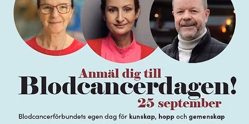 Delta p\u00e5 Blodcancerdagen 25 september