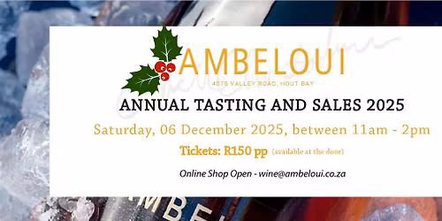 2025 Christmas Bubble Tasting and Sales