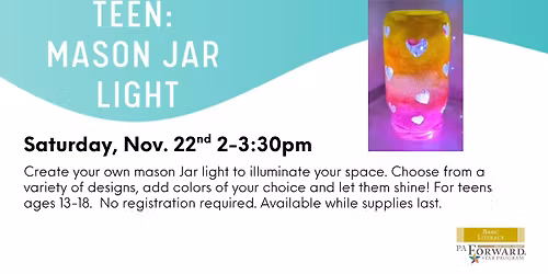 Teen: Mason Jar Light @Blasco
