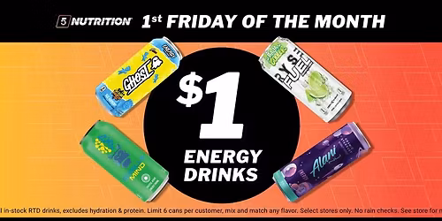 $1 Energy Drink Sale!