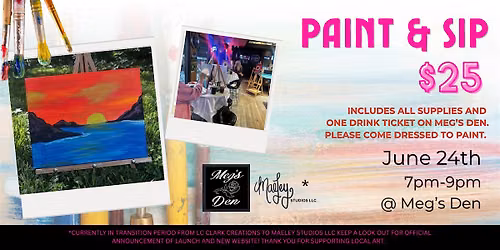 Paint and Sip Night at Meg\u2019s Den