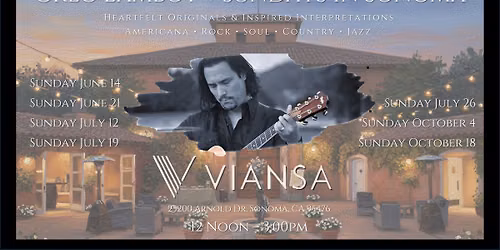 Sundays in Sonoma - Greg Lamboy performs at Viansa Winery