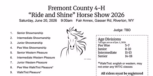 Fremont County 4-H Ride & Shine Horse Show