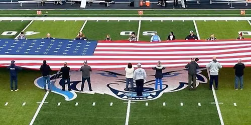 Coalition Flag at the SVSU Military Appreciation Football Game 