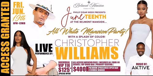 Juneteenth All White Mansion Party
