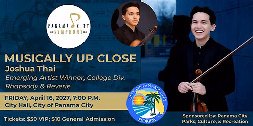 MUSICALLY UP CLOSE, Joshua Thai, Violinist, 2026 Emerging Artist Winner