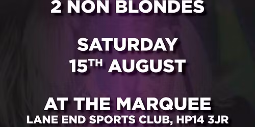 \ud83c\udfb8 LIVE MUSIC ALERT: 2 NON BLONDES & DAVE DUNBAR! \ud83c\udfb8Clear your calendars for Saturday, 15th August! 