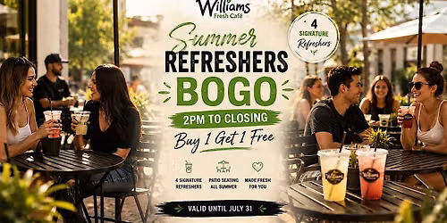 Summer Sips & Patio Season at Williams Fresh Cafe