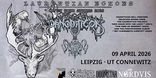 PANOPTICON (US) - \u201eLaurentian Echoes" UK\/EU Tour Spring 2026 w\/ SUNKEN (DK) \u25e5\u25e3 UT Connewitz, Leipzig