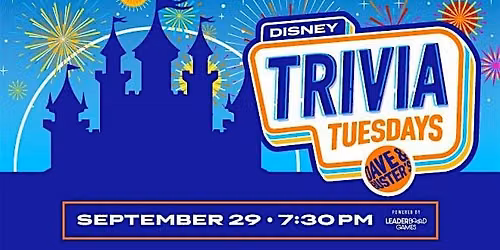 DISNEY Theme Trivia | Dave & Buster's Summerlin Las Vegas TUE 9\/29 @ 7:30p