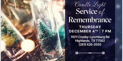 Candlelight service of remembrance 