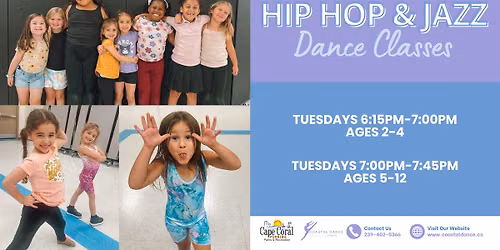 Hip Hop & Jazz Dance Classes at the William Austen Youth | Ages 2-12 | Cape Coral Center