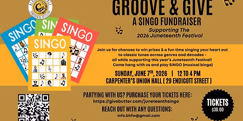 Groove & Give - A Singo Fundraiser to Support The 2026 Juneteenth Festival