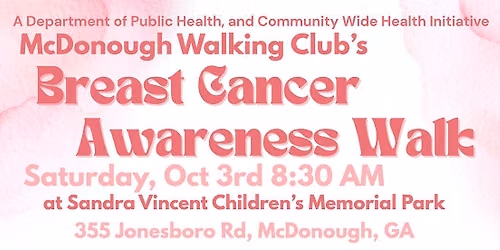 Breast Cancer Awareness Walk with the McDonough Walking Club