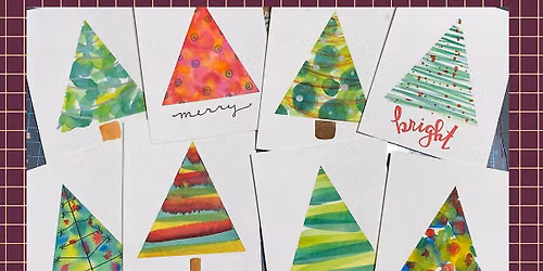 Watercolor Christmas Cards - Minimalist Trees at The Vineyard at Hershey