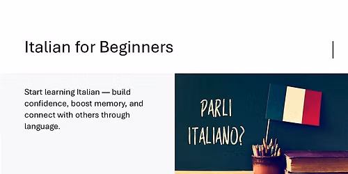 Italian for Beginners  - Bury St Edmunds