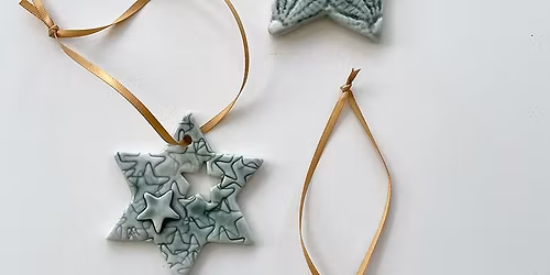 Porcelain Christmas Mug and Decorations with Cath Ball of Stitched Ceramics