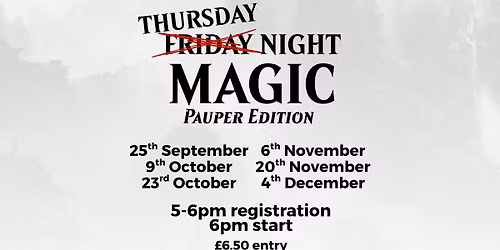 Tritex Games: Thursday Pauper League