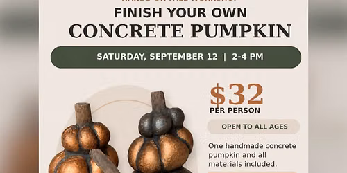 \ud83c\udf83 Pumpkins & Patina: Finish Your Own Concrete Pumpkin