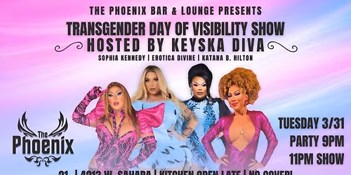 \ud83c\udff3\ufe0f\u200d\u26a7\ufe0f Transgender Day of Visibility Show at The Phoenix \ud83d\udd25 