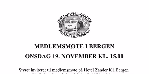 Medlemsm\u00f8te Bergen