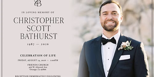 Celebration of Life for Christopher Bathurst
