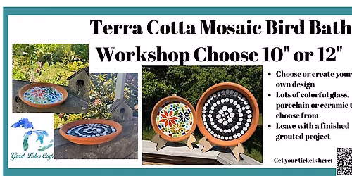 Pinckney Mosaic Bird Bath workshop @ NautiMi on the River