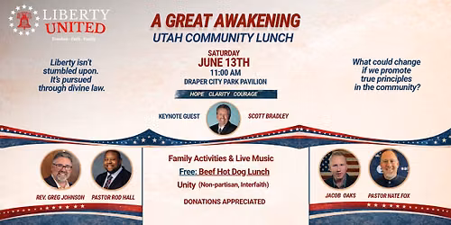 A Great Awakening Community Lunch | Faith, Family & Freedom Event