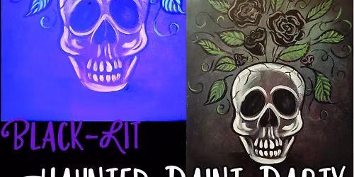 Glow Skull Haunted Glow Paint Party!