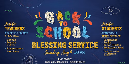 Back to School Blessing Service + Block Party