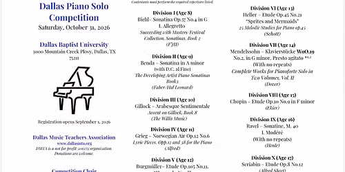 Dallas Piano Solo Competition 