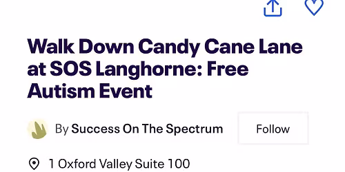 Walk Down Candy Cane Lane at Success on the Spectrum Langhorne 