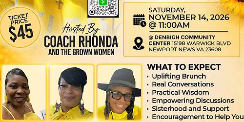 Sunshine Saturday Brunch with Coach Rhonda & The Grown Women
