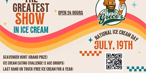 National Ice Cream Day @ Greco's Open 24 Hours!?!?