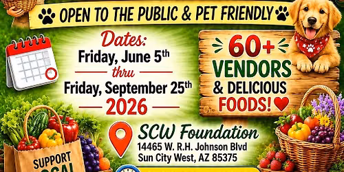 SURPRISE\/SUN CITY WEST INDOOR SUMMER FARMERS MARKET & ARTISAN CRAFTS SHOW