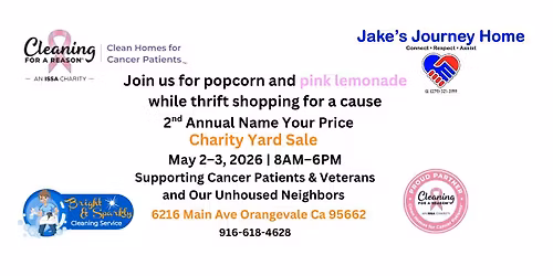 NAME YOUR PRICE CHARITY YARD SALE 