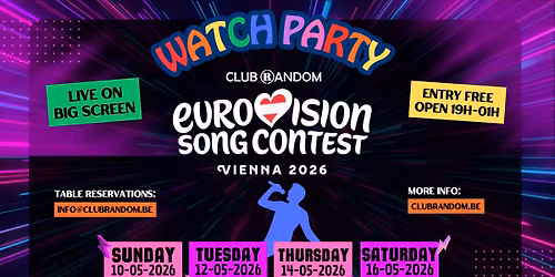 WATCH THE EUROVISION SONG CONTEST FINALS LIVE ON OUR \u200b BIG SCREEN AT CLUB RANDOM!