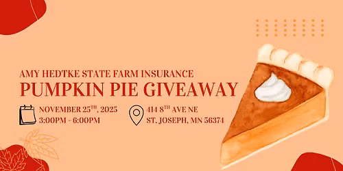 Pumpkin Pie Giveaway - Amy Hedtke State Farm