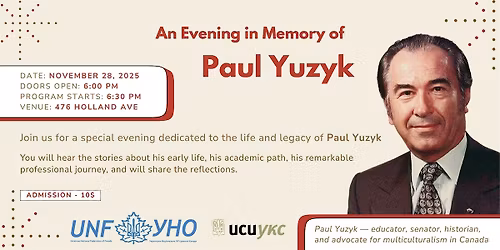 An Evening in Memory of Paul Yuzyk