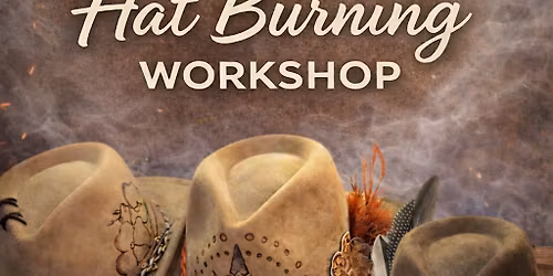 VEGAN SUEDE WESTERN STYLE HAT STENCIL BURNING WORKSHOP