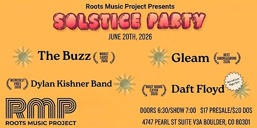 Solstice Party ft. The Buzz, Dylan Kishner Band, Gleam & Daft Floyd
