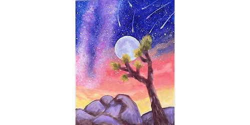 Desert Moonrise - Paint and Sip in Chicago | Classpop!\u2122