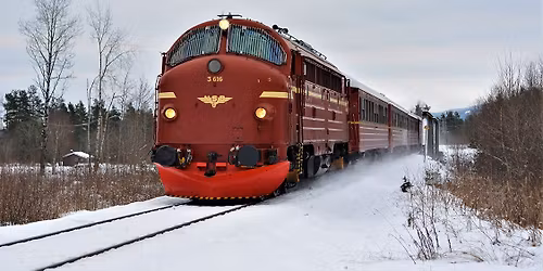 St\u00e5lvogntoget kj\u00f8rer til julemarkedet p\u00e5 R\u00f8ros