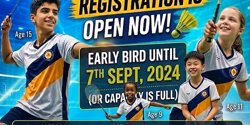 ROS Youth Badminton Club (09+ to 17yrs) | Fridays 6:30pm to 8:00pm, Sept\u201926 \u2013 Dec\u201926