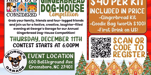 APC 3rd Annual Gingerbread Dog-House Competition