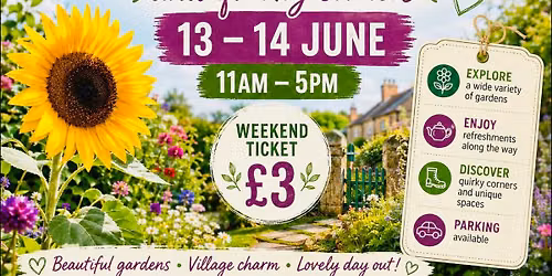 Middleton Open Gardens Weekend 2026.