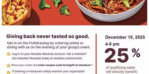 Noodles Fundraiser - Schulte 8th Gr Washington DC Trip