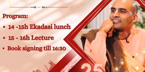 Svayam Bhagavan Keshava Swami - Ekadasi Lunch and Lecture with Book Signing 