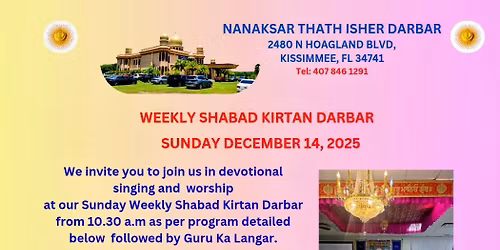 Weekly Shabad Kirtan Darbar