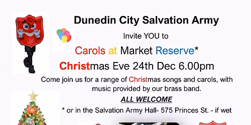 Christmas Eve Carols at the reserve with Dunedin Salvation Army.